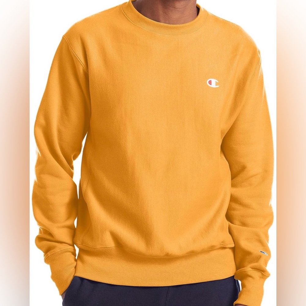 Champion Men's Vibrant Orange Crewneck Sweater